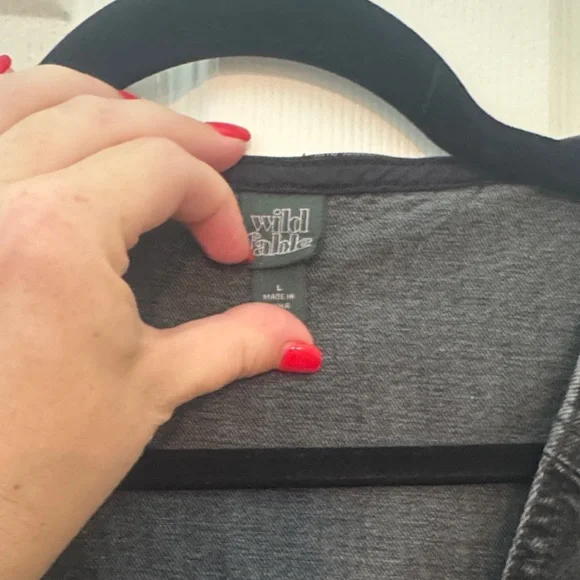 Wild Fable Gray Denim Vest - Picture 2 of 3